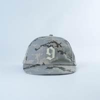 Aksesoris Fashion Grosir Topi Snapback 5 Panel Tanpa Struktur dengan Pinggiran Sedikit Melengkung dan Logo Bordir