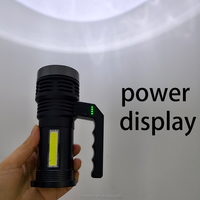Lampes de poche et torches tactiques rechargeables étanches 1000 lumens à zoom, puissantes, pour camping, chasse, EDC, 10 LED COB