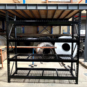 Mracking Manufacture Factory 500KG Per Layer Powder Coated Metal Medium Duty Warehouse Storage Rack Shelf With Wire Mesh Decking - Product Image 1