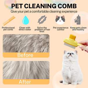Peine antipulgas para mascotas para gatos, perros, removedor de pelo para perros, cepillo para gatos para arrojar el pelo de mascotas, herramienta de aseo, peine para gatos, peine de dientes de acero inoxidable - Product Image 6