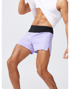 Herren 2 in 1 Laufs horts mit Unterwäsche für Herren Schnellt rocknende Sports Split Shorts Benutzer definiertes Logo Reflective Gym Active Shorts - Product Image 6