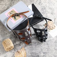 Haute qualité mode Durable réglable en cuir PU chien museau formation Anti-aboiement masque pour animaux de compagnie