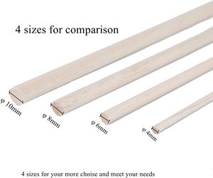Bâtons de bois ronds <span class=keywords><strong>en</strong></span> bois naturel inachevé, <span class=keywords><strong>balsa</strong></span> décoratif de haute qualité de 5mm, nouvelles arrivées - Product Image 3
