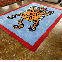 Hand Tufted Wool Carpet Living Room Tiger Design Area Rugs Bed Room Whole Sale Price Home Decoration
