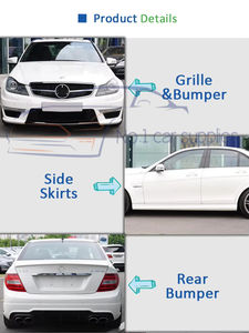 Kit carrosserie haut de gamme pour C63, modification et lifting pour Classe C W204 C200 C260 <span class=keywords><strong>C300</strong></span> - Product Image 5