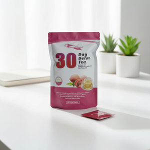 Thé aux herbes pour la perte de poids en marque privée, saveur pêche, thé détox rapide de 14 jours, thé minceur biologique, sachets de thé pour la santé des adultes - Product Image 1