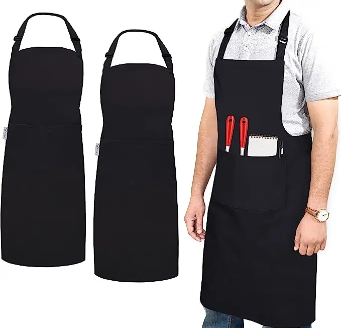 Custom Logo Barber Coffee Garden Adjustable Bib chef works Apron waterproof aprons for dish washing apron hairdresser