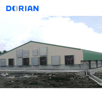 Hangar d'élevage préfabriqué à structure en acier pour poulets de chair poulailler bâtiment de ferme avicole à vendre