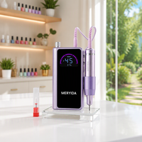 Lime à ongles sans fil portable multifonctionnelle de luxe, chargement USB direct, 45 000 tr/min, haute vitesse, professionnel, ABS brossé