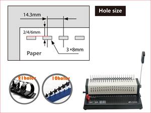 Hướng dẫn sử dụng cơ sở kim loại xoắn ốc Lược đấm & ràng buộc A3 cys328 3 trong <span class=keywords><strong>1</strong></span> Lược cuốn sách máy tính ràng buộc cho thiết bị văn phòng sử dụng - Product Image 5