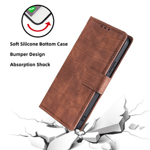 Funda para Teléfono con Textura de Piel de Cocodrilo para <span class=keywords><strong>Samsung</strong></span> S24 Ultra S23 Plus S22 S21, Clip para Tarjetas, Estilo Ejecutivo de Lujo, 15 Pro Max 14 - Product Image 5