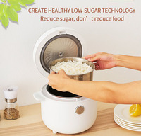 Ménage Revêtement Antiadhésif 2.0L Mini Multi Cuiseur À Riz Électrique Multi Cuiseur Petite Marmite Moins De Sucre Cuiseur À Riz