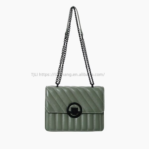 New Arrival Women's Fashion Trendy PU Shoulder Tote Bag Minimalist Large Capacity Chain Zipper Closure Cute <b>Purse</b> Tanjing - Product Image 5