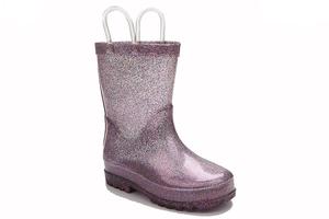 Children Pvc Transparent Half Color Change Glitter Rain Boots Gumboots <strong>Rainboots</strong> for Kids - Product Image 5