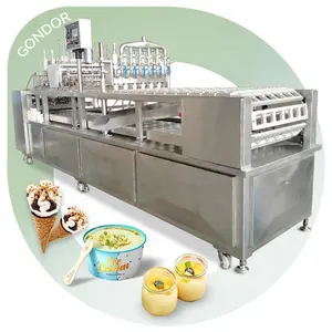 Rotary Discal Capping madu plastik otomatis Butter Nut Jam Cup mengisi dan segel mesin dan jahitan untuk Nut