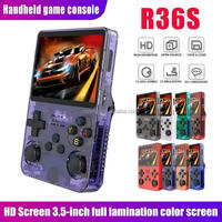 Consola de Juegos Portátil con Pantalla IPS a Color Full HD de 3.5 Pulgadas, R36s, 3500 mAh, Sistema Linux, 20000 Juegos Integrados, ARM de 64 bits, Wi-Fi