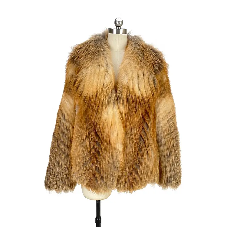 Manufaktur Mantel Damen Damen Warm Style Damen jacke Fox Fur Good Fur Fox Jacke für Damen