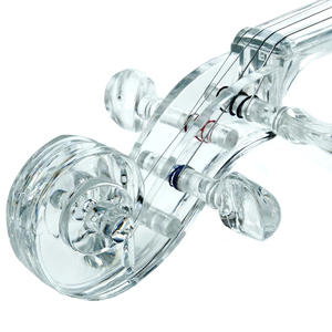 <span class=keywords><strong>Violín</strong></span> Eléctrico NAOMI 4/4, Cuerpo de Acrílico Transparente con Luz LED, Arco de <span class=keywords><strong>Violín</strong></span> Luminoso, Transparente, para Interpretación Electrónica - Product Image 3