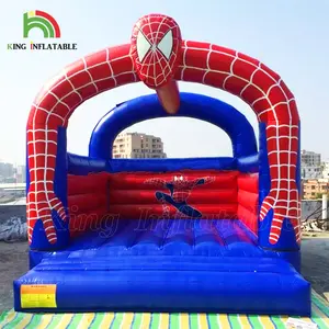 Castillo hinchable de Spiderman para exteriores, saltador comercial Moonwalk, casa de rebote