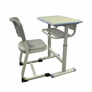 Muebles Escolares Modernos de Metal para <span class=keywords><strong>Aulas</strong></span> STEM, Conjunto de Sillas y Mesas Individuales para Estudiantes, Cómodas, con Certificación ISO - Product Image 1