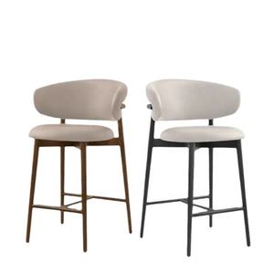 <span class=keywords><strong>Chaise</strong></span> <span class=keywords><strong>haute</strong></span> de style nordique moderne avec structure en rotin, <span class=keywords><strong>chaise</strong></span> de bar en bois pour hôtel, restaurant et appartement - Product Image 6