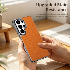 เคสโทรศัพท์หนัง PU ชุบเคลือบแม่เหล็กสำหรับธุรกิจ สำหรับ Samsung S26 S23 S24 S25 Ultra รองรับการชาร์จไร้สาย ป้องกันแรงกระแทก ฝาหลังแข็ง - Product Image 5