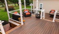 LANDING Outdoor WPC Balkon- & Treppengeländer Modernes Design Wasserdichtes Schutzgeländer