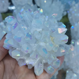 Cluster de Cristal Natural Aura Angel Aura, Cluster de Cristal Branco para Decoração - Product Image 5