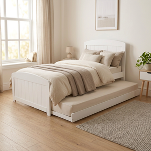 Cama nido europea de madera – Estructura robusta, cama extraíble fácil de usar, diseño compacto que ahorra espacio para habitaciones infantiles - Product Image 1