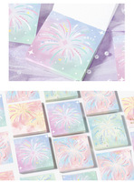 Feux d'artifice brillants comme les étoiles, 100 feuilles de briques de papier de haute qualité, notes autocollantes non adhésives, papier pour écrire des messages