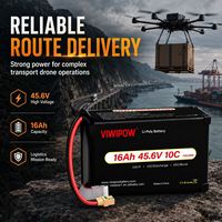 Baterai LiPo Drone Daya Tinggi 16Ah 12S 45.6V 10C Model Universal untuk Drone Kargo Transportasi Industri Berat