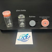 Botol Serum Perawatan Kulit 20ml, Sampel Esens Bubuk Beku Kering, Botol Ampul Kaca, Tutup Aluminium, Penutup Karet, Dapat Dikustomisasi
