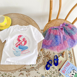 Conjuntos de Ropa para Niñas al por Mayor, Falda Corta de Sirena Dulce para Niñas, Verano 2022 - Product Image 5