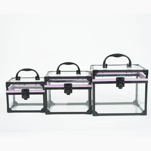 Shop clear acrylic makeup train case at Wholesale Price 