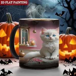 <b>Ceramic</b> <b>Mug</b> 11oz Frosted Black Heat Sensitive Custom Photo Gift Cup - Product Image 6