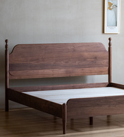 Lit en bois massif de style français avec un design rétro vintage nordique, multifonctionnel, fabriqué en Chine, lit double/simple pour deuxième chambre