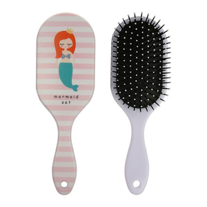 Cepillo de pelo ovalado con cojín de aire de dibujos animados de unicornio, cepillo de nailon para masaje y peinado, herramienta para alisar el cabello largo - Product Image 3
