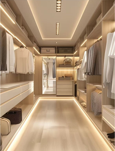 Fabricant de meubles sur mesure Meubles de chambre à coucher Armoire moderne modulaire en bois Design Garde-robe de chambre Style minimaliste - Product Image 5