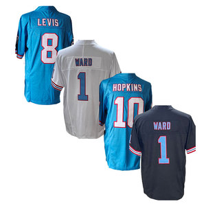 Nouveau Maillot de Football Américain Brodé en Gros 2025 – Modèles 1 Cameron Ward, 8 Will <span class=keywords><strong>Levis</strong></span>, 10 Hopkins – Chemises de Sport Pas Chères - Product Image 4