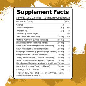 Best Seller Mushroom Complex Gummies with Total Carbohydrates Supports Relaxation Stress Relief and Immune Balance Gummies - Product Image 2