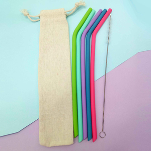 Muestra gratuita de pajita de silicona plegable, respetuosa con el medio ambiente y de grado alimenticio, apta para beber en niños - Product Image 2