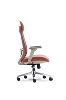 Chaise de bureau EKL moderne, confortable, pivotante, ergonomique, avec massage, accoudoirs réglables, entièrement en maille rouge