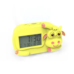 Подсветка с голосовыми сообщениями и двойной сигнализацией, детский будильник для тренировки сна, цифровые часы с диктофоном для коров
