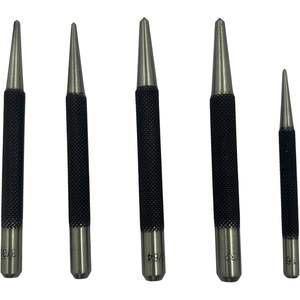 Juego de punzones de precisión de 5 piezas, 120 mm, acero de alta velocidad, tipo R, sin recubrimiento, vástago de 6 mm para herramientas de metal y carpintería - Product Image 2
