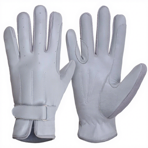 Gants en cuir de qualité supérieure à doigts entiers avec sangle de poignet réglable pour l'équitation et les activités estivales en plein air, unisexe - Product Image 1