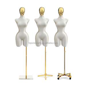 Vestido de noche barato para <span class=keywords><strong>mujer</strong></span>, maniquí de busto grande, vestido de maniquí brasileño con forma de caderas grandes, maniquí femenino Sexy de oro pálido para estilo con soporte - Product Image 1