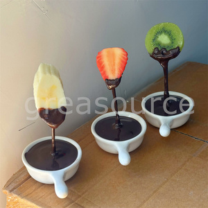 Fausses coupelles à sauce, modèles de fruits simulés et de sauces au poulet, accessoires de présentation alimentaire, pour photographie, avec effet de gouttelettes, pour la publicité, durables - Product Image 3