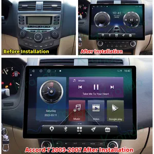 Krando Audio mobil 13.3 inci, untuk Honda Accord 2003-2022, Headunit Mobil navigasi 1920*1200 mendukung WIFI BT 360 kamera 4G kartu Sim