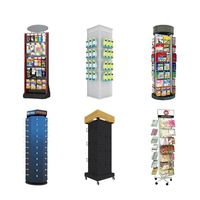Étagère de bureau numérique 3C avec crochets sur quatre côtés, support rotatif pour lunettes, support d'affichage en métal en fer, personnalisation