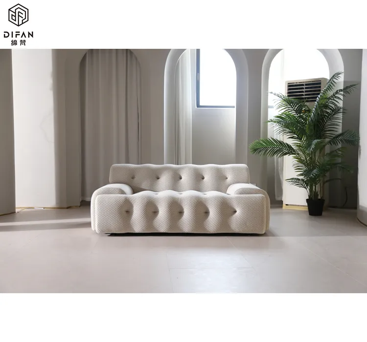 طقم أريكة استراحة للفنادق مخصصة عالية الجودة بإطار خشبي تصميم عصري أريكة استرخاء